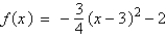 <strong>Write the standard form of the equation of the parabola that has a vertex at and passes through the point .</strong> A) B) C) D) E)