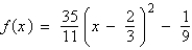 <strong>Write the standard form of the equation of the parabola that has a vertex at and passes through the point .</strong> A) B) C) D) E)