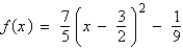 <strong>Write the standard form of the equation of the parabola that has a vertex at and passes through the point .</strong> A) B) C) D) E)