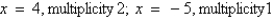 <strong>Find all real zeros of the polynomial and determine the multiplicity of each.</strong> A) B) C) D) E)