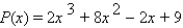 Let   . Use synthetic division to find the value   .