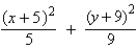 <strong>Find the center and foci of the ellipse. </strong> A) center: foci: B) center: foci: C) center: foci: D) center: foci: E) center: foci: