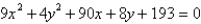 <strong>Identify the conic by writing the equation in standard form. </strong> A) ; ellipse B) ; ellipse C) ; ellipse D) ; ellipse E) ; circle
