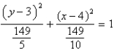 <strong>Identify the conic by writing the equation in standard form. </strong> A) ; hyperbola B) ; hyperbola C) ; hyperbola D) ; ellipse E) ; ellipse
