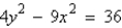 Find the vertices and asymptotes of the hyperbola.  
