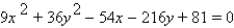 Find the graph of the following ellipse.  
