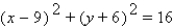 Give the coordinates of the circle's center and its radius.