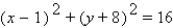 Give the coordinates of the circle's center and its radius.
