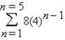 Find the sum of the indicated terms of the geometric sequence.