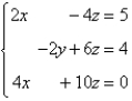 <strong>Use Cramer's Rule to solve the following system of linear equations: </strong> A) B) C) D) E)