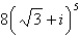 Use DeMoivre's Theorem to find the indicated power of the complex number. Write the result in standard form.