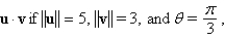 Determine where \theta is the angle between u and v. Round answer to two decimal places.