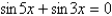 <strong>Find all solutions of the given equation in the interval . </strong> A) B) C) D) E)
