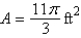 <strong>Find the area of the sector of the circle with radius 2 feet and central angle .</strong> A) B) C) D) E)