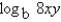 Assume that x, y, and b are positive numbers. Use the properties of logarithms to write the expression in terms of the logarithms of x and y.