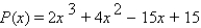 Use synthetic division to express in the form for the divisor .