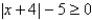 <strong>Use absolute value notation to define the interval shown below. -1 9</strong> A) B) C) D) E)