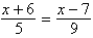 <strong>Solve the following equation. </strong> A) B) C) D) E)