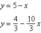 <strong>Determine any point(s) of intersection between the following equations. </strong> A) B) C) D) E)