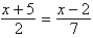 <strong>Solve the following equation. </strong> A) B) C) D) E)