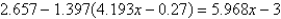 Solve for x, rounding your answer to the nearest thousandth.  