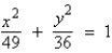 <strong>Find the center and vertices of the ellipse. </strong> A)center: (7, 0) vertices: (0, -6), (0, 6) B)center: (0, 0) vertices: (0, -7), (0, 7) C)center: (0, 0) vertices: (-6, 0), (6, 0) D)center: (7, 6) vertices: (-7, -6), (7, 6) E)center: (0, 0) vertices: (-7, 0), (7, 0)