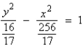 <strong>Find the standard form of the equation of the hyperbola with the given characteristics. foci: asymptotes: </strong> A) B) C) D) E)