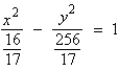 <strong>Find the standard form of the equation of the hyperbola with the given characteristics. foci: asymptotes: </strong> A) B) C) D) E)