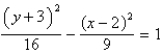 <strong>Find the standard form of the equation of the hyperbola with the given characteristics. vertices: (0, -2), (6, -2) Asymptotes: </strong> A) B) C) D) E)
