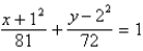 <strong>Find the standard form of the equation of the ellipse with the given characteristics. foci: endpoints of the major axis: </strong> A) B) C) D) E)