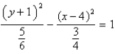 <strong>Identify the conic by writing the equation in standard form. </strong> A) ; hyperbola B) ; ellipse C) ; ellipse D) ; hyperbola E) ; hyperbola