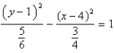 <strong>Identify the conic by writing the equation in standard form. </strong> A) ; hyperbola B) ; ellipse C) ; ellipse D) ; hyperbola E) ; hyperbola