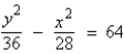 <strong>Find the standard form of the equation of the hyperbola with the given characteristics. vertices: foci: </strong> A) B) C) D) E)
