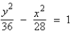 <strong>Find the standard form of the equation of the hyperbola with the given characteristics. vertices: foci: </strong> A) B) C) D) E)