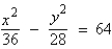 <strong>Find the standard form of the equation of the hyperbola with the given characteristics. vertices: foci: </strong> A) B) C) D) E)