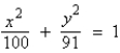 <strong>Find the standard form of the equation of the ellipse with the following characteristics. foci: major axis of length: 20</strong> A) B) C) D) E)