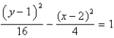 <strong>Find the standard form of the equation of the hyperbola with the given characteristics. vertices: (-2, 1), (6, 1) Asymptotes: </strong> A) B) C) D) E)