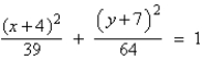 <strong>Find the standard form of the equation of the ellipse with the given characteristics. foci: endpoints of the major axis: </strong> A) B) C) D) E)