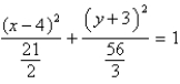 <strong>Identify the conic by writing the equation in standard form. </strong> A) ; circle B) ; ellipse C) ; ellipse D) ; ellipse E) ; ellipse