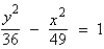 <strong>Find the standard form of the equation of the hyperbola with the given characteristics. vertices: foci: </strong> A) B) C) D) E)