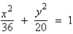 <strong>Find the standard form of the equation of the ellipse with the following characteristics. foci: major axis of length: 12</strong> A) B) C) D) E)