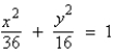 <strong>Find the standard form of the equation of the ellipse with the following characteristics. foci: major axis of length: 12</strong> A) B) C) D) E)