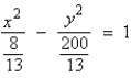 <strong>Find the standard form of the equation of the hyperbola with the given characteristics. foci: asymptotes: </strong> A) B) C) D) E)