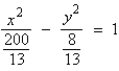 <strong>Find the standard form of the equation of the hyperbola with the given characteristics. foci: asymptotes: </strong> A) B) C) D) E)