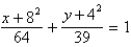 <strong>Find the standard form of the equation of the ellipse with the given characteristics. foci: endpoints of the major axis: </strong> A) B) C) D) E)