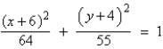 <strong>Find the standard form of the equation of the ellipse with the given characteristics. foci: endpoints of the major axis: </strong> A) B) C) D) E)