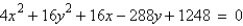 Find the center and vertices of the ellipse.  