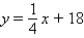 <strong>Write the equation of the line that passes through the point P (1, 4) and is perpendicular to the line y = - 4x + 18.</strong> A) B) C) D) E)