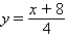 <strong>Find the inverse of the one-to-one function. y = 4x + 8</strong> A) B) C) D) E)none of the above