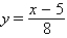 <strong>Find the inverse of the one-to-one function. y = 5x + 8</strong> A) B) C) D) E)none of the above